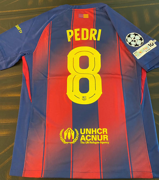Blue & Red Soccer Jersey 25/26 - Lamine Yamal - Pedri - Lewandoski - Raphinha - Player Version
