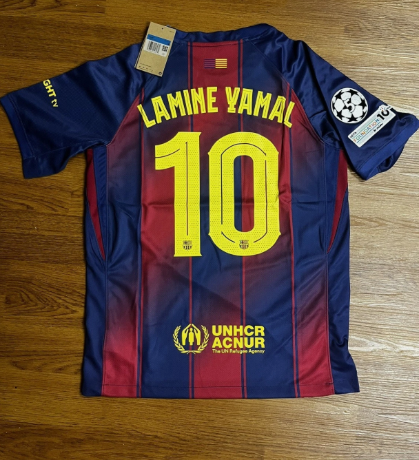 Blue & Red Soccer Jersey 25/26 - Lamine Yamal - Pedri - Rashford - Fan Edition