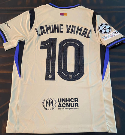 Beige Soccer Jersey 25/26 - Yamal - Pedri - Fan Edition - Standard Fit