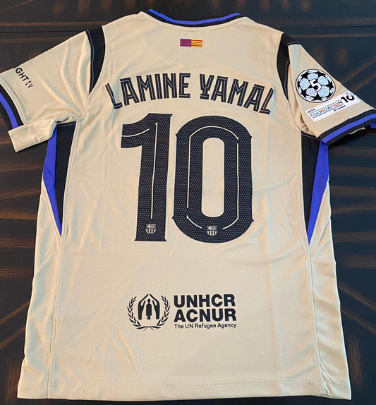 Beige Soccer Jersey 25/26 - Yamal - Pedri - Fan Edition - Standard Fit
