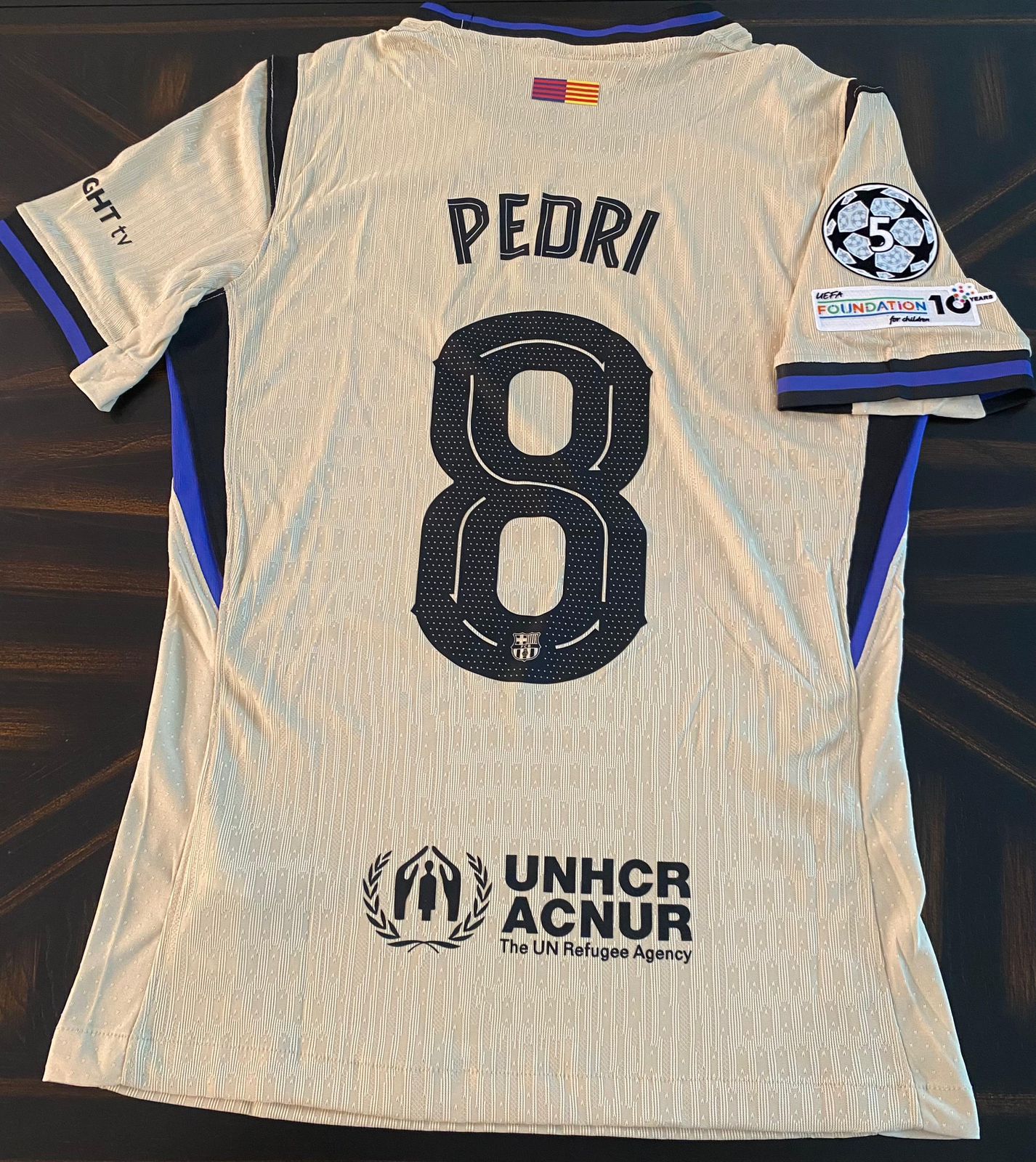 Beige Soccer Jersey 25/26 - Away Edition - Lamine Yamal - Pedri - Raphinha - Player Version