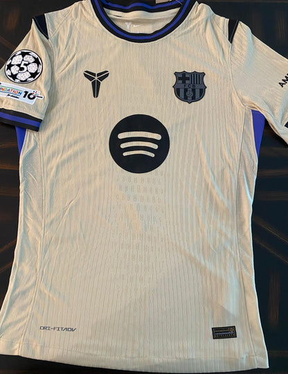 Beige Soccer Jersey 25/26 - Away Edition - Lamine Yamal - Pedri - Raphinha - Player Version
