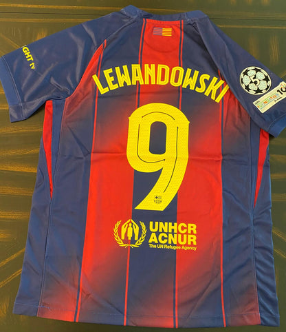 Blue & Red Soccer Jersey 25/26 - Lamine Yamal - Pedri - Lewandoski - Raphinha - Player Version