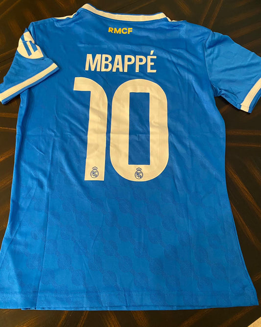 Kylian Mbappe 10 Real Madrid 2025/26 Third Jersey - Blue - All size